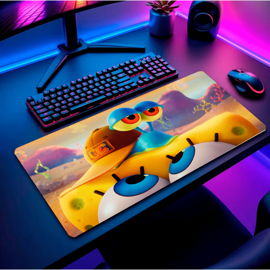 Mouse Pad Gamer RGB Personalizado Grande Anime Heróis Exclusivo 80x30cm Apoio Ergonômico Macio