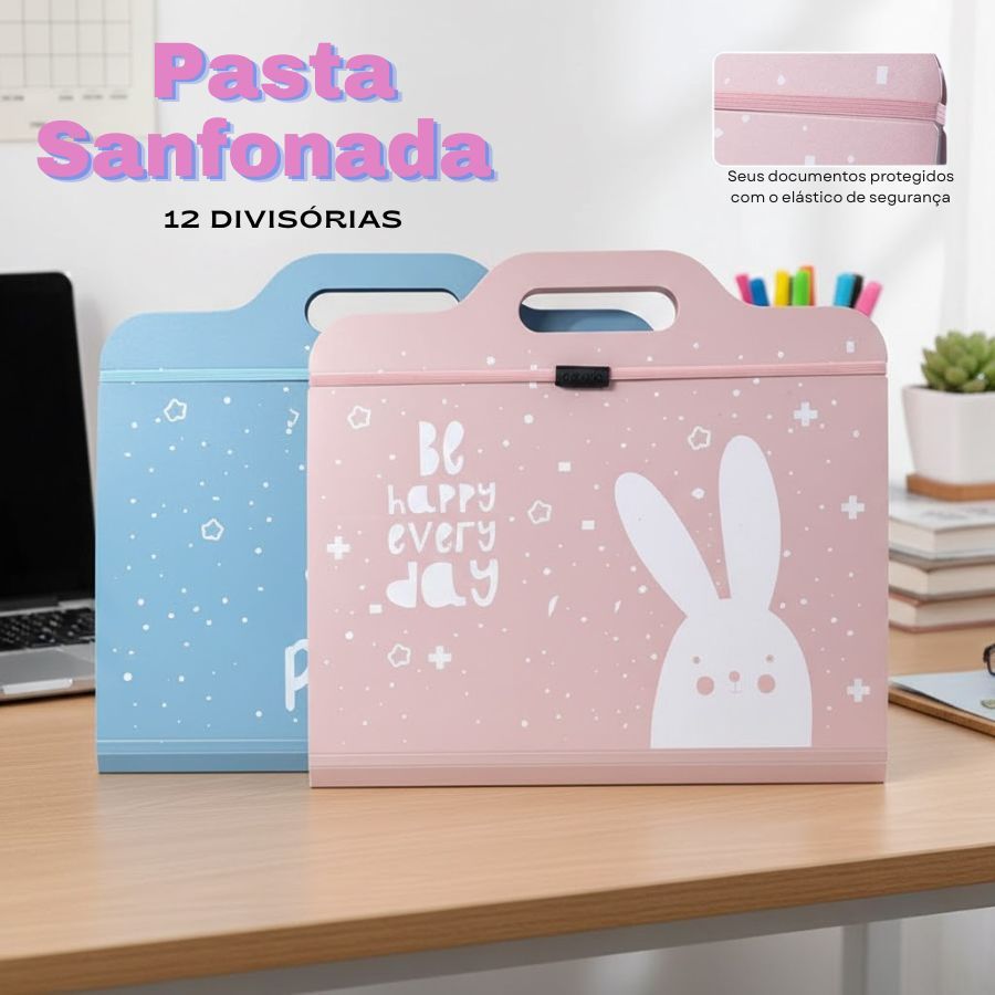 Pasta Sanfonada com 12 Divisórias A4 Arquivo Porta Documento Estampada Masculina Feminina Infantil em Oferta na Shopee