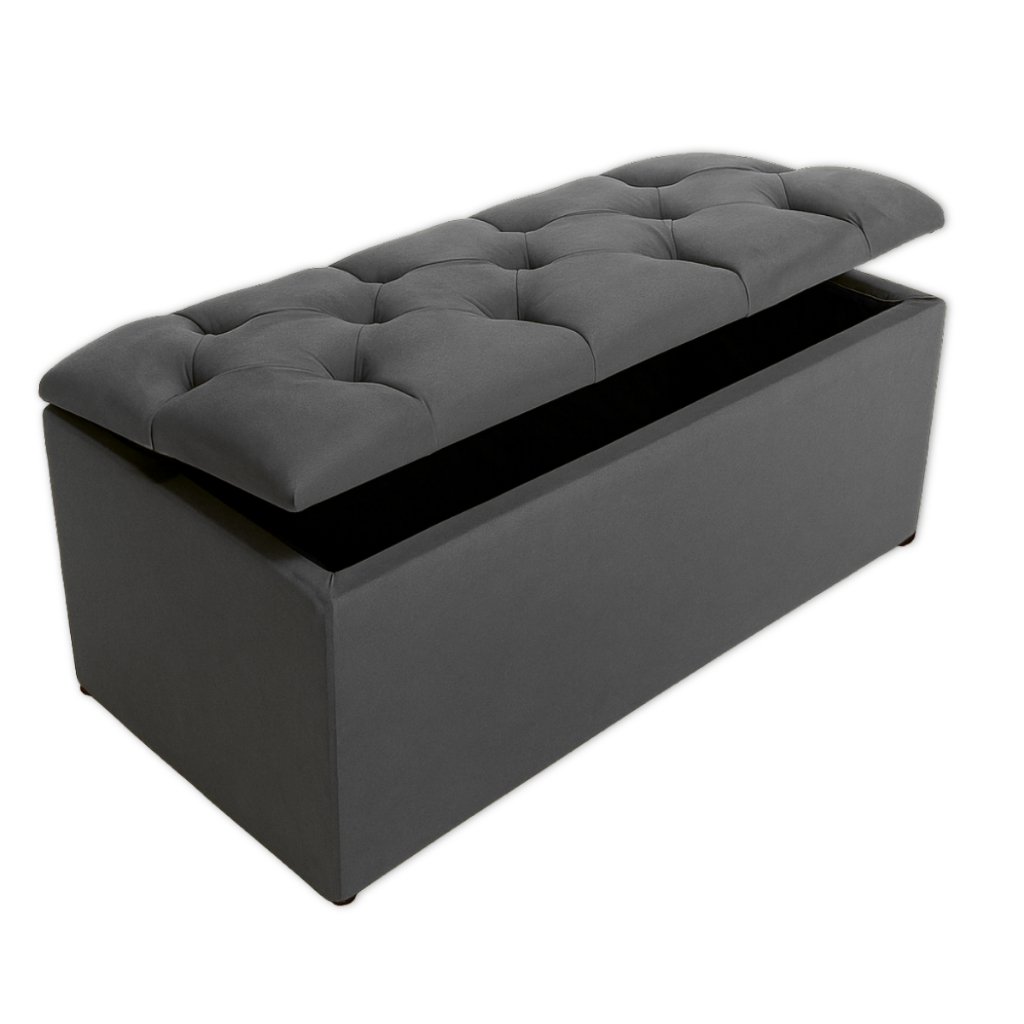 Baú Solteiro Capitonê Retangular Decoração Guarda Objetos Volumes Assento Pé de Cama em Oferta na Shopee
