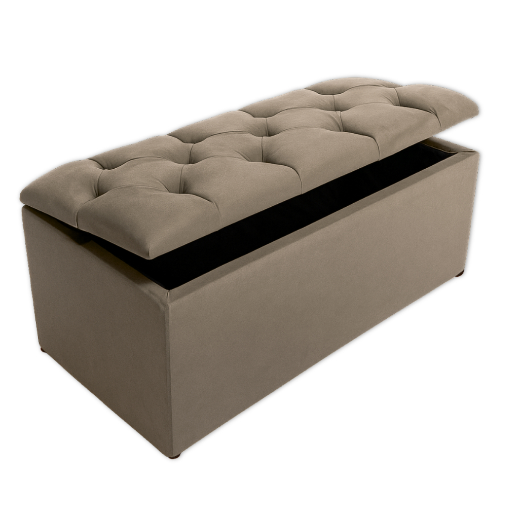 Baú Solteiro Capitonê Guarda Objetos Pé de Cama Organizador Decoração em Oferta na Shopee