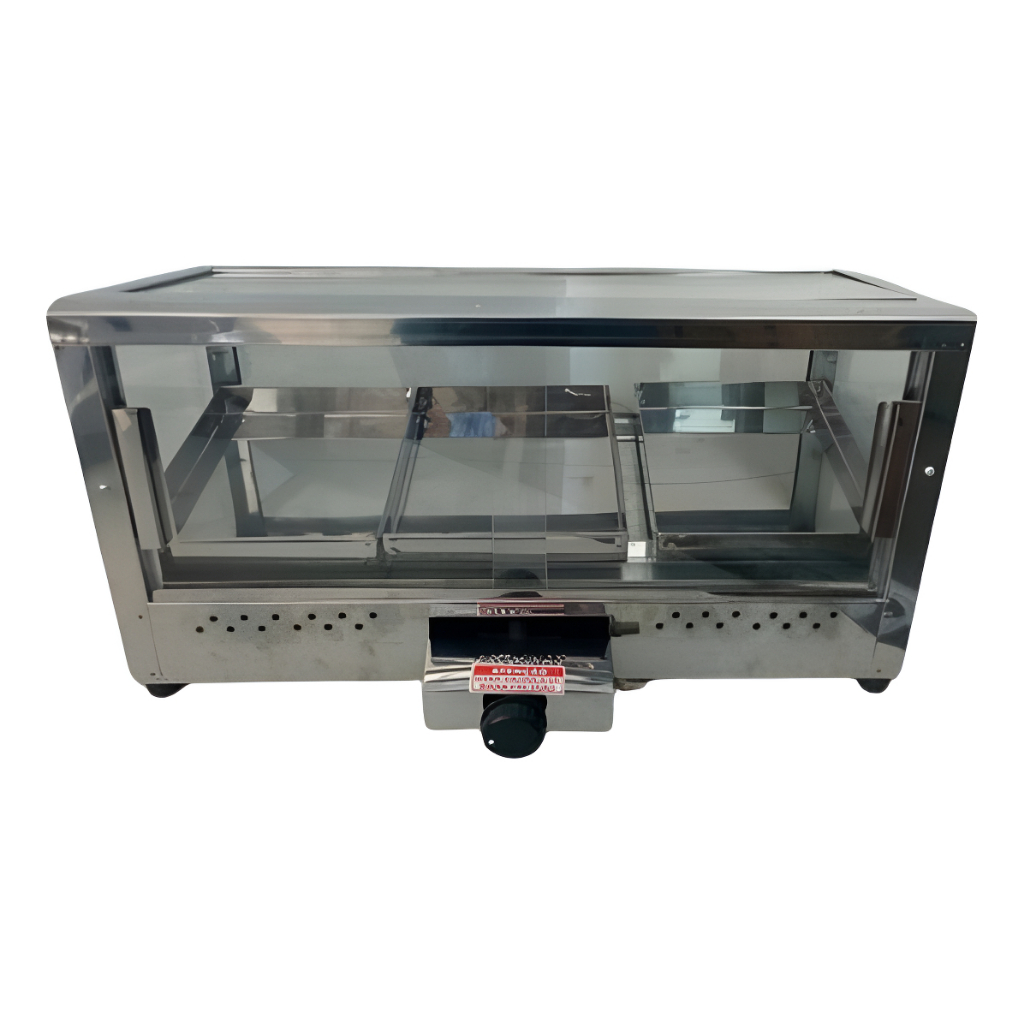 Estufa Reta A Gás Para Salgado 03 Bandejas Em Aluminio Grande Nova Aço inox Padarias E Restaurantes