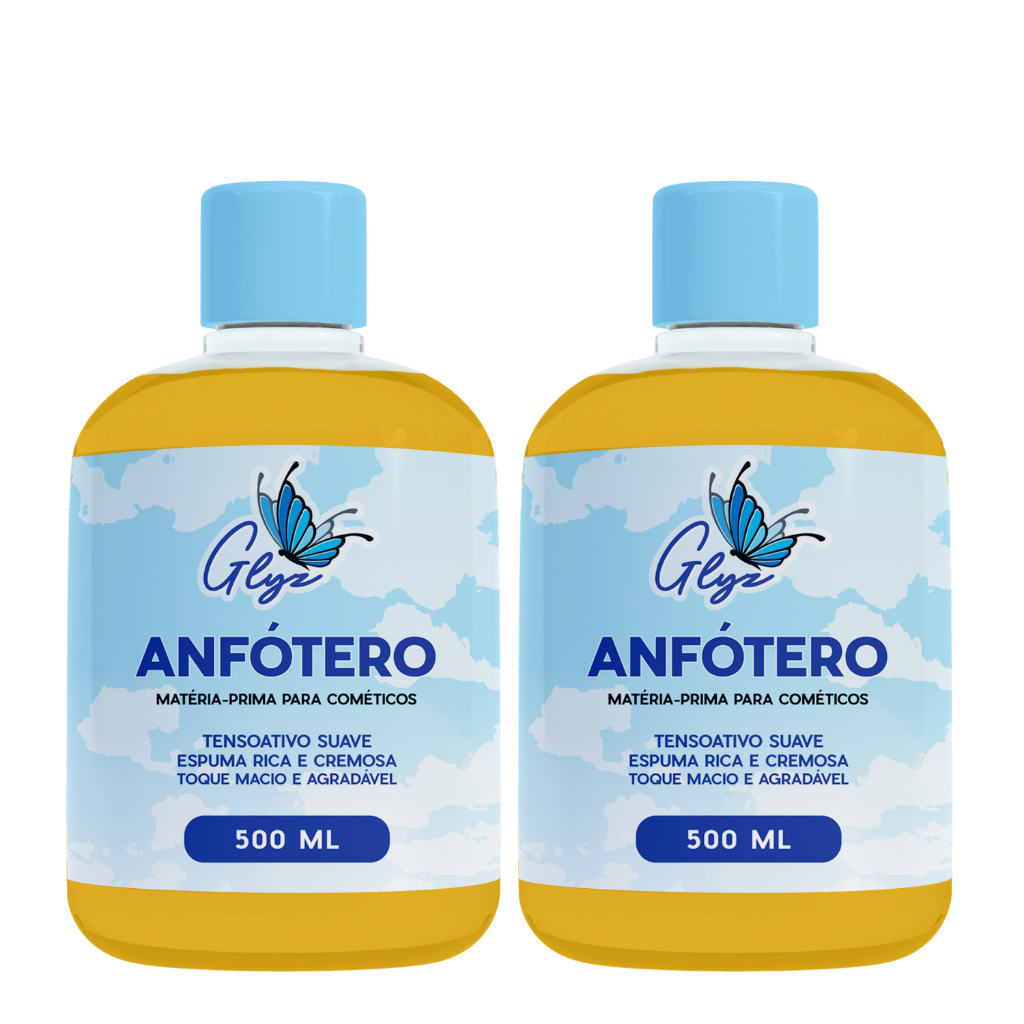 Kit Único 2 Unidades Anfótero  Para Fórmulas Suaves e Eficazes de Higiene e Cuidados Pessoais