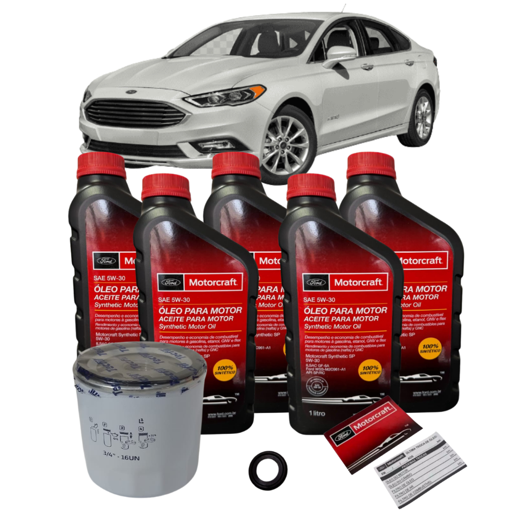 Kit Revisão Fusion 5w30 FORD Motorcraft +Filtro Óleo+ Anel vedação+Etiqueta Original Ford 2.0 em Oferta na Shopee