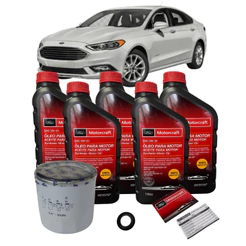 Kit Revisão Fusion 5w30 FORD Motorcraft +Filtro Óleo+ Anel vedação+Etiqueta Original Ford 2.0