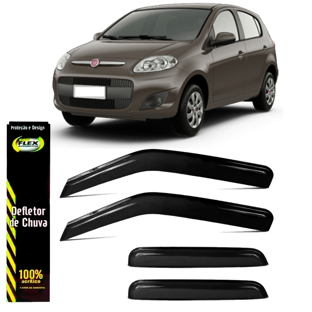 Jogo Defletor De Chuva Fiat Palio Novo 2012 A 2023 4 Portas