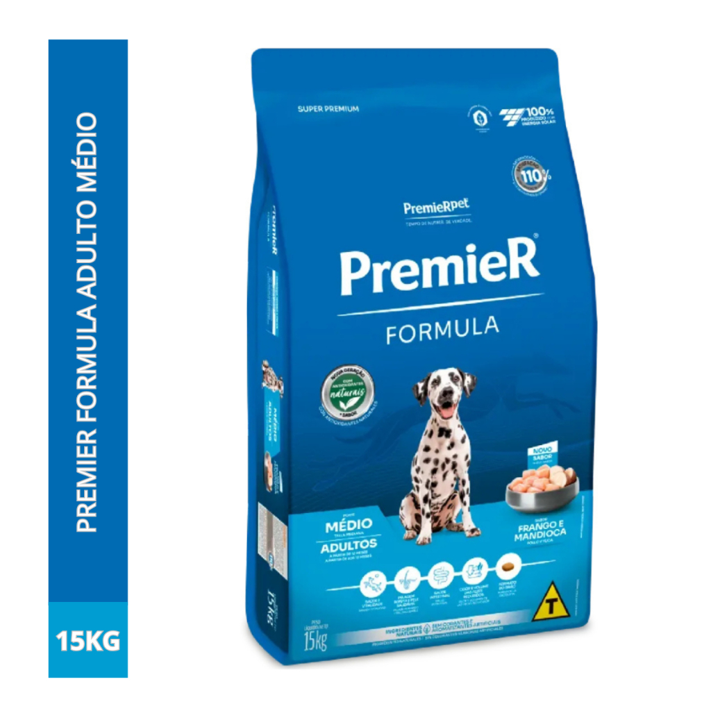 Ração Premier Fórmula Para Cães Adulto Raças Médias 15kg