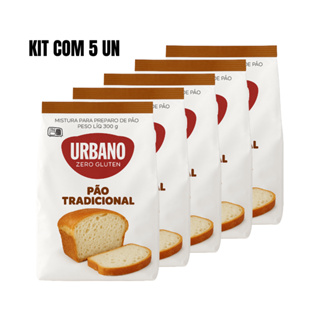 Kit 5x Mistura para Pão Tradicional Sem Glúten Urbano 300g em Oferta na Shopee