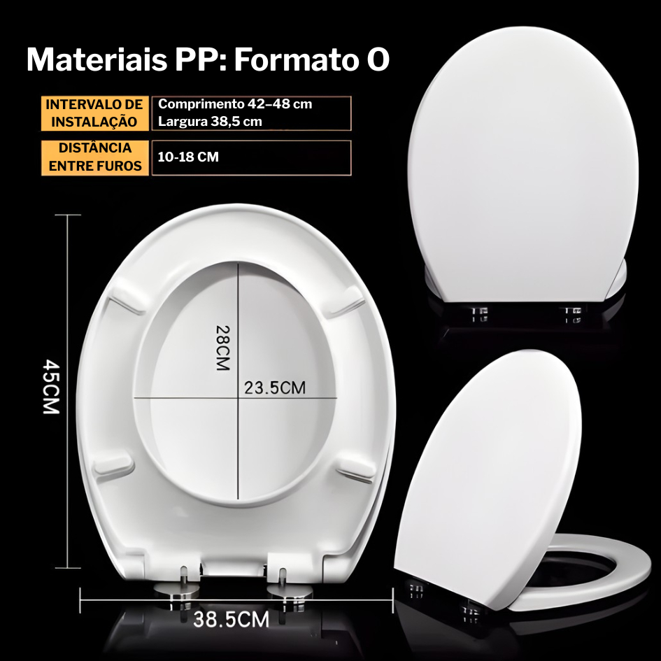 UNIVERSAL Assento Sanitário Tampa Vaso Classic Branco Importado ULTRA Resistente em Oferta na Shopee
