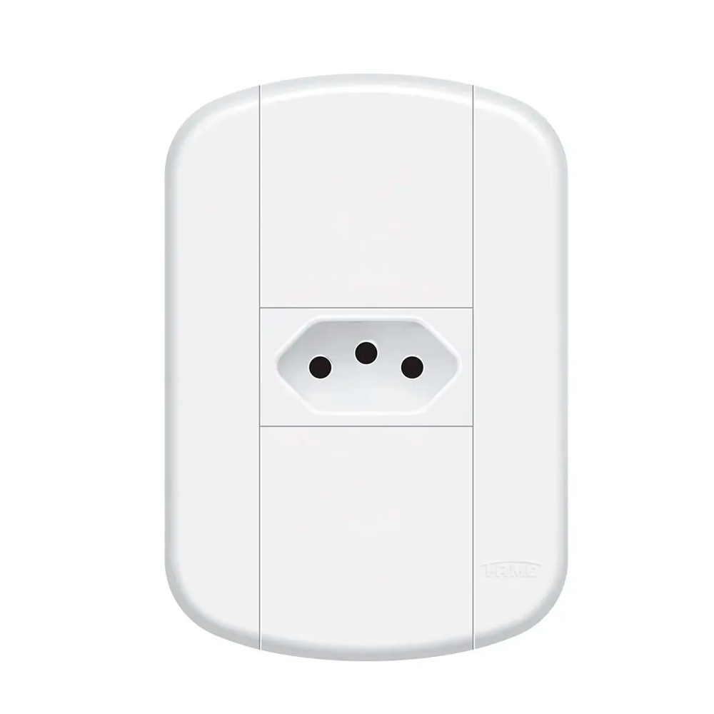 Tomada 2P+T 10A/250V Blanc+ Fame – Alta Resistência e Segurança em Oferta na Shopee