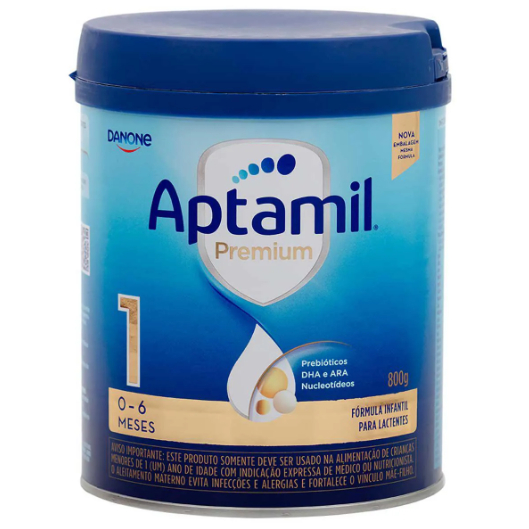 Fórmula Infantil Aptamil Premium 1 Danone 0 a 6 meses 800g em Oferta na Shopee
