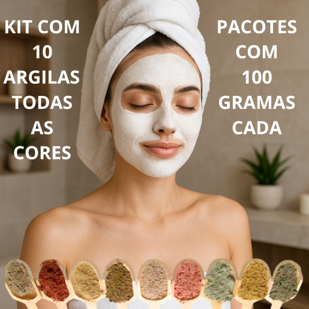 Argila 100 g Cada – Máscara Facial + Capilar, Beleza e Spa em Casa Escolha Quantas Quiser em Oferta na Shopee