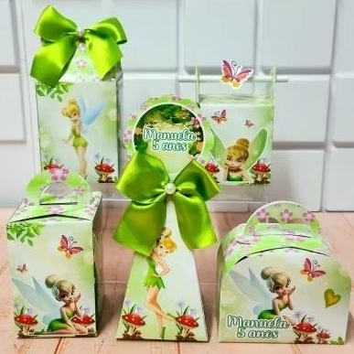 Pegue e Monte Kit Personalizado Tinker Bell Sininho - Lembrancinha Personalizada Tinker Bell Sininho