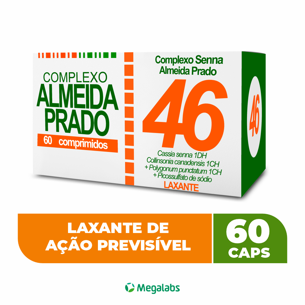 Complexo Homeopático Senna 46 Almeida Prado 60 comprimidos Original em Oferta na Shopee