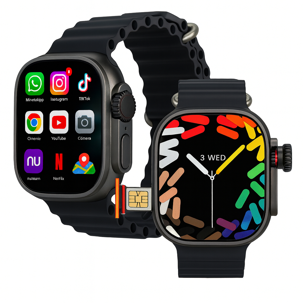 Smartwatch Relógio Ultra 2 Pro com Pelicula Tela Full HD Carregamento NFC Indução App GPS Jogos