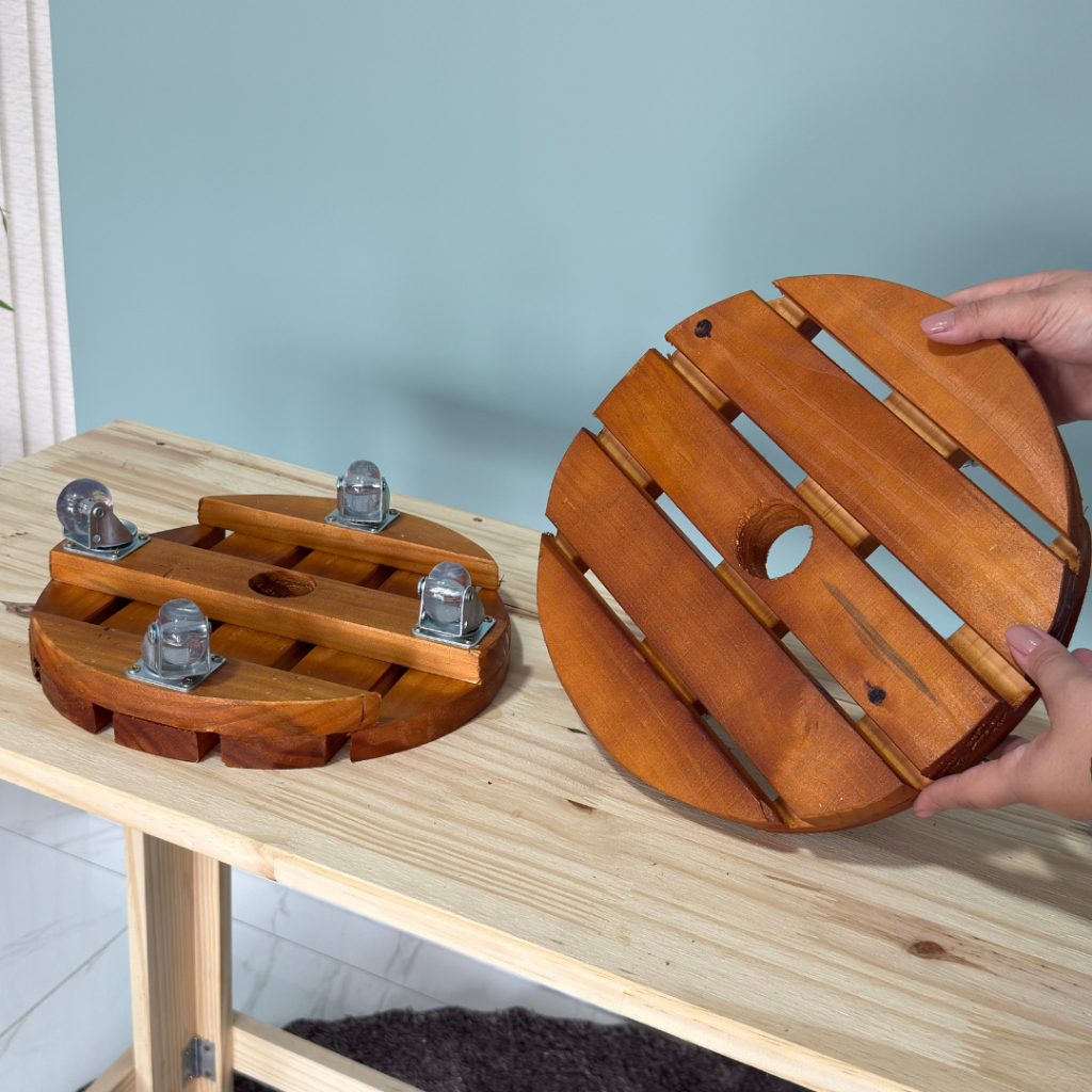 Suporte Para Vaso de Plantas Redondo 25 cm Vários Tamanhos Rodinhas em Silicone Premium em Oferta na Shopee