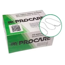 Fio de Sutura Preto Agulhado Nylon 3/8 Procare Varios Tamanhos