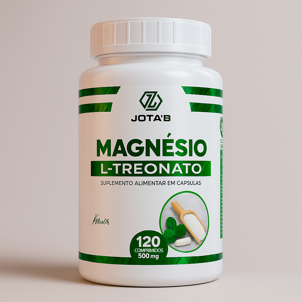 Suplemento de Magnésio L-Treonato  Mineral Magnésio para Bem-Estar 120 Cápsulas