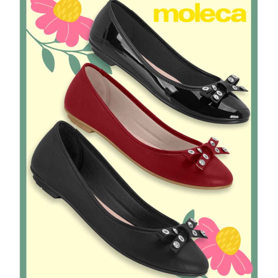 Sapatilha Feminina Moleca Cherry 50271468 Confortável Presente