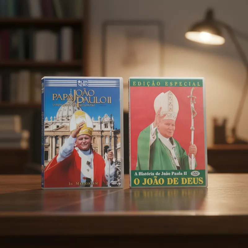 Kit 2 DVD´s Papa João Paulo II. A história de João Paulo II João de Deus. DVD Fé Cristã. Edição Especial.