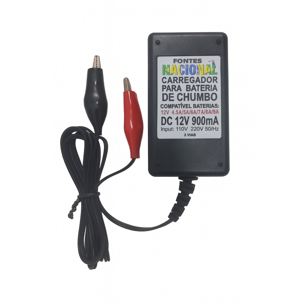 Carregador Bateria De Chumbo 12v 7a Com Garra Jacaré
