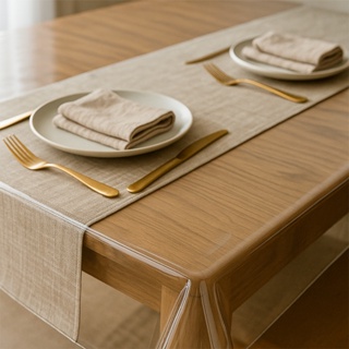 Toalha de Mesa Plastico Cristal Retangular  Impermeavel  4 6 8 Lugares Pvc Grande Decoração Cozinha em Oferta na Shopee