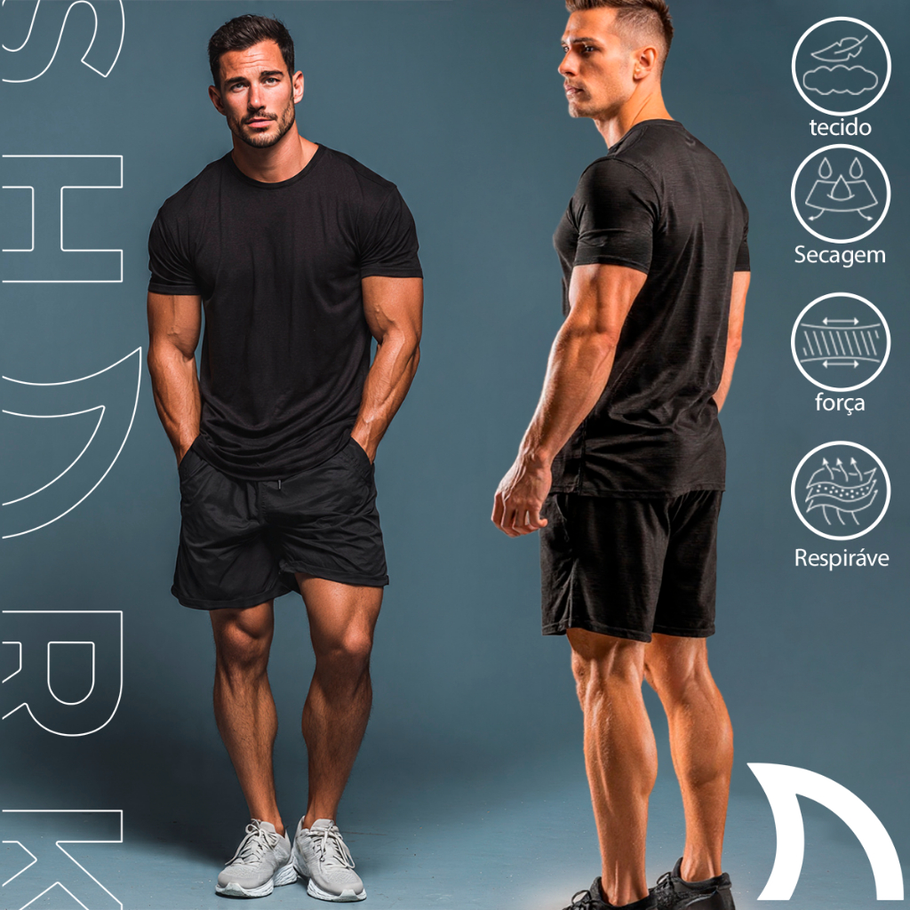 Camiseta Masculina Dry Fit Slim Academia Secagem Rapida Fitness Academia Gym Treino Maromba BodyBuild