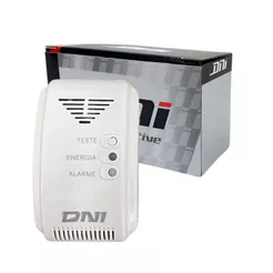 Detector de Vazamento de Gás Cozinha Casa Natural Glp Bivolt 127v 220V DNI 6918 Detector de Gás