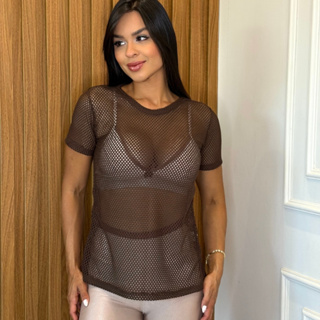 Blusa No Tule Regata Arrastão Para Treino Academia Moda Fitness em Oferta na Shopee