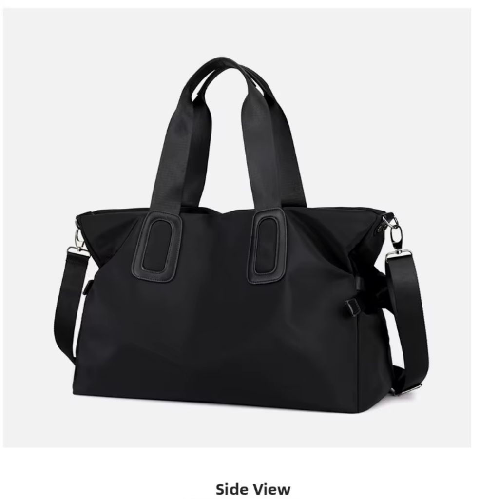 Bolsa de Ombro de Nylon Ox Impermeável – Ideal para Pilates, Grande Capacidade, Múltiplos Bolsos, Estilo Outono