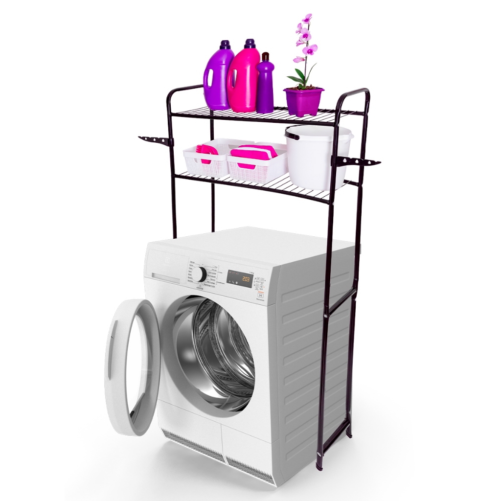 Estante de Aço Lavanderia, Banheiro com 2 Prateleiras - Secalux