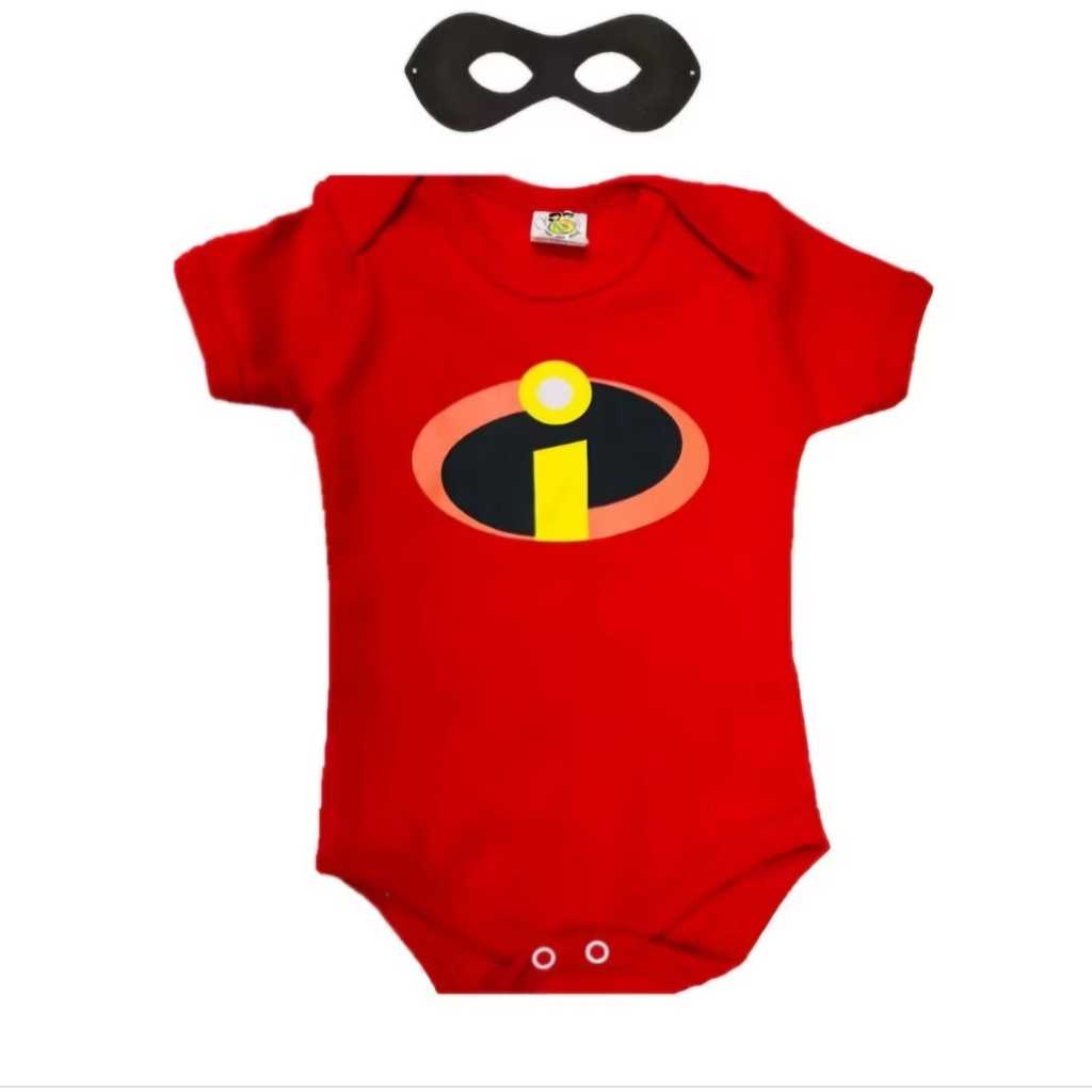 Body Bebê Os Incríveis com Máscara Infantil Unissex Festa Aniversário mêsversário em Oferta na Shopee