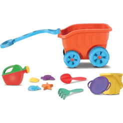 Carriola de Praia Infantil c/ Balde, Regador, Pás e Forminhas – Divertoys