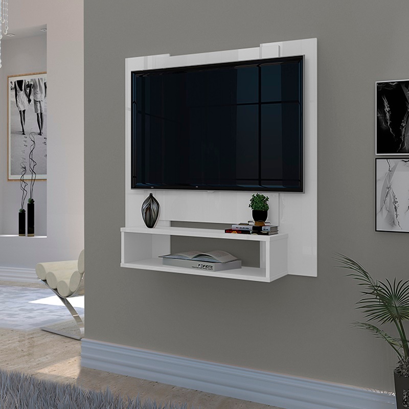Painel Para TV Suporte Quarto Sala Com Prateleira - Para TV até 50 Polegadas  - Veneza  - Cores