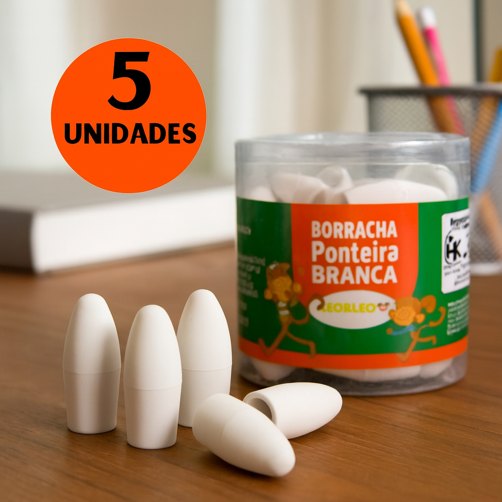 Borracha Escolar Leo Leo - Ponteira Branca