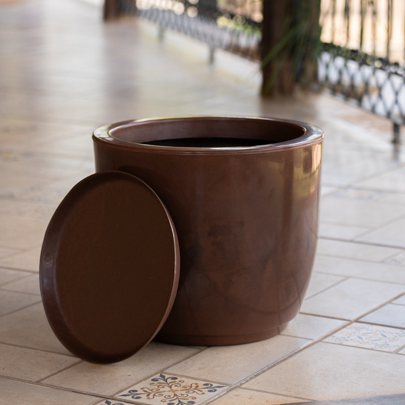 🌱 Vaso de Planta com Prato – Polietileno Resistente e Leve, ideal para salas, varandas, escritórios