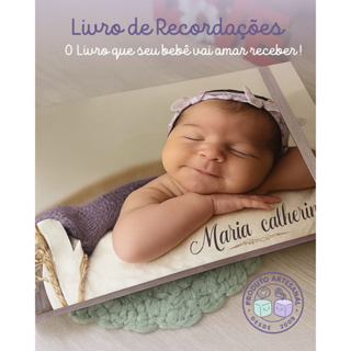 Livro do Bebê Personalizado | Diário 0 a 5 Anos | Recordações + Fotos | Presente Gestante em Oferta na Shopee