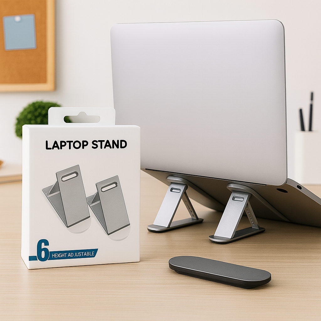 Suporte de Notebook Autocolante Regulável Dobrável em Oferta na Shopee