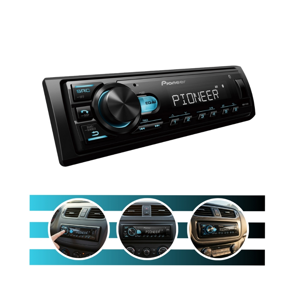 Rádio Bluetooth Automotivo MVH 145BR Usb Mp3 Fm Pioneer em Oferta na Shopee
