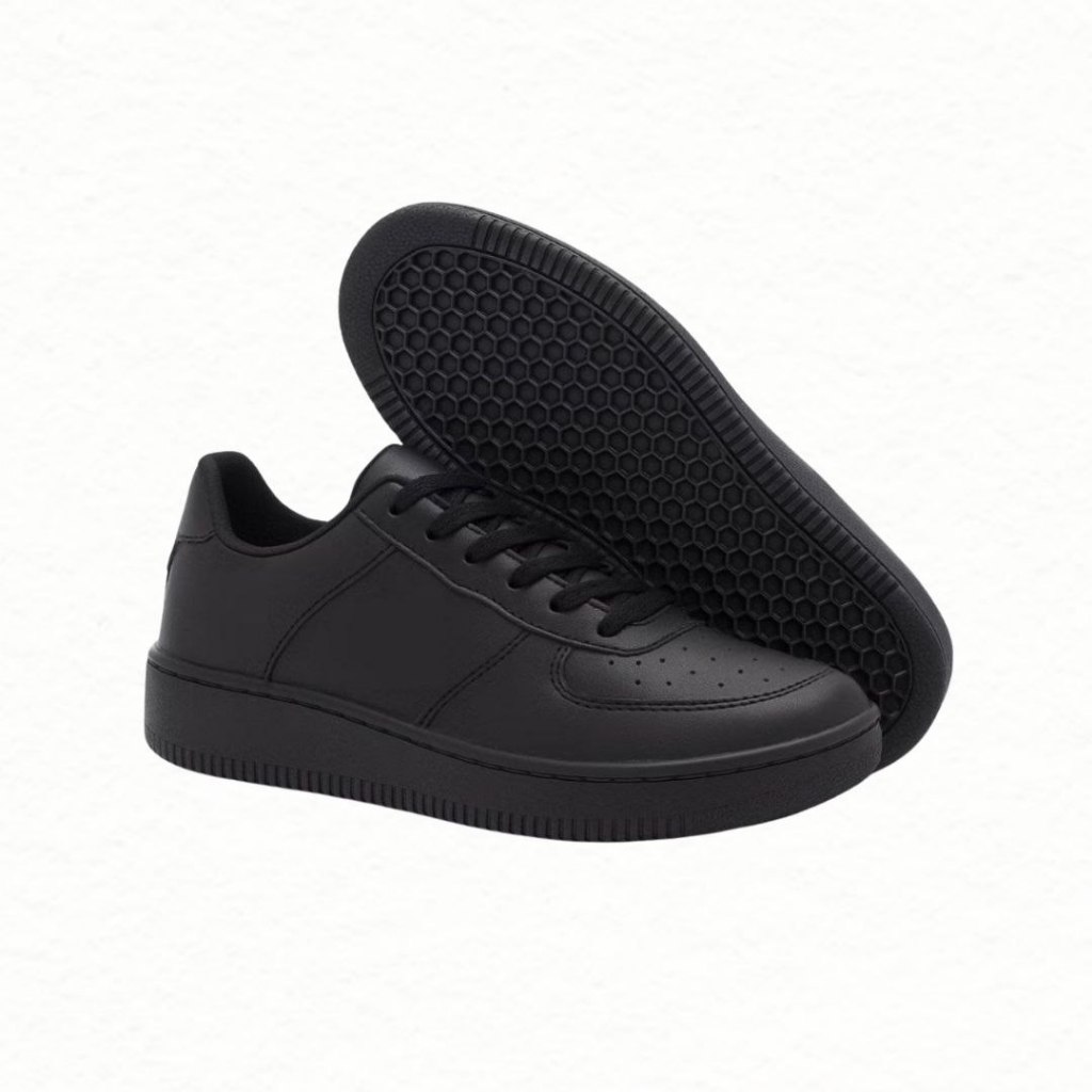 Tênis Casual Unissex Feminino Masculino Branco Preto Versátil Confortável Envio Rápido