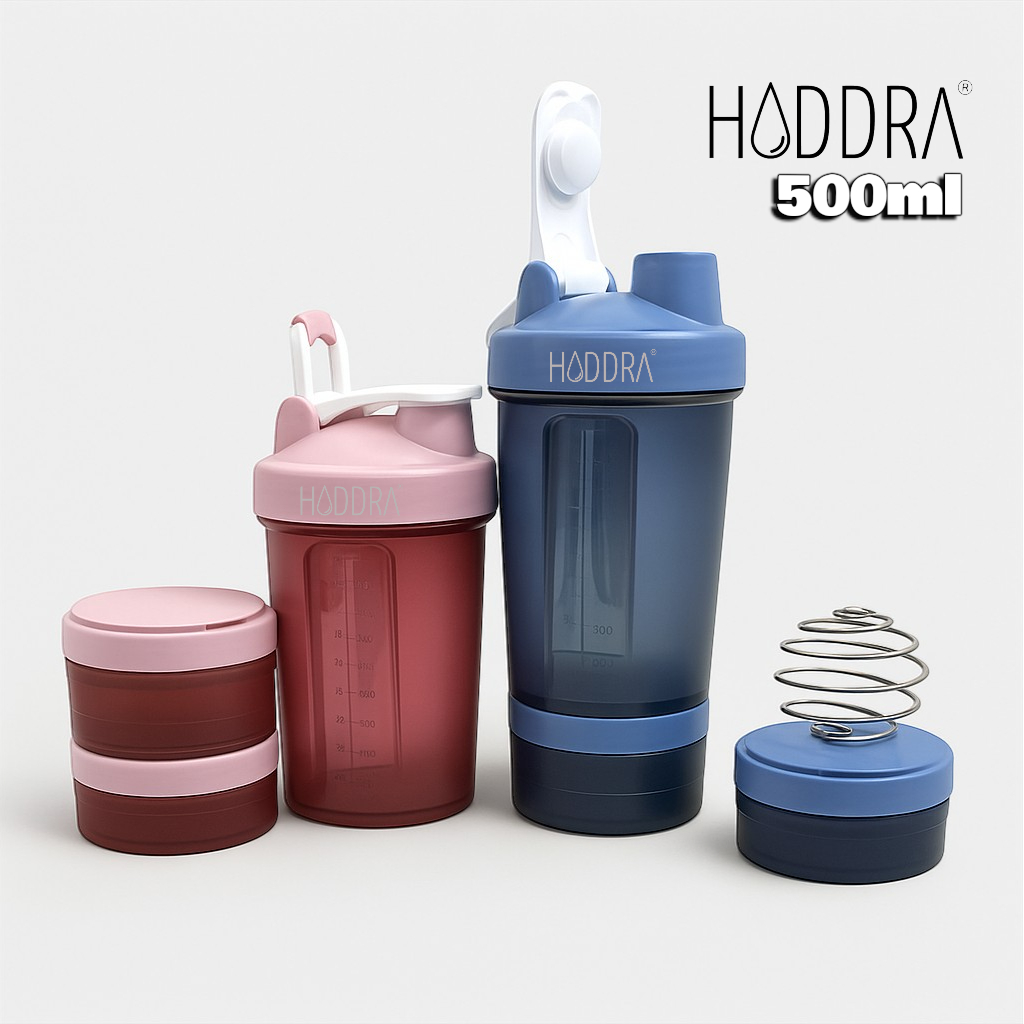 Coqueteleira Shakeira 500ml Shaker Fitness Academia 2 Compartimento Suplementos e Mola Antivazamento em Oferta na Shopee