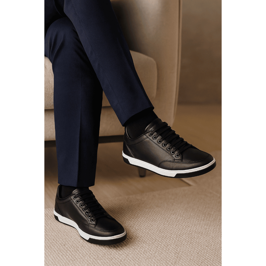 Sapatenis De Couro Legítimo Tênis Masculino Na Moda Casual Social Sapato Confortável Macio De Qualidade Em Promoção
