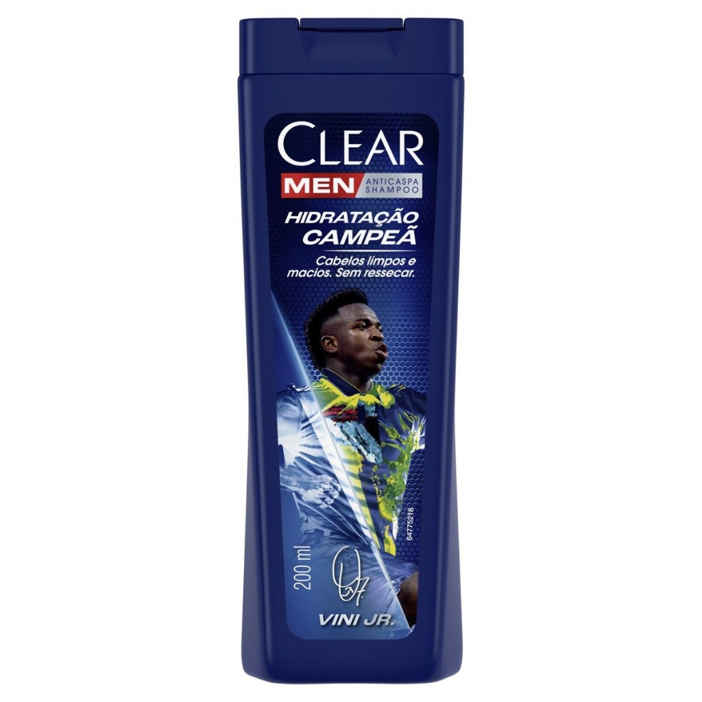 Shampoo Clear Men Hidratação Campeã Vini Jr. Com 200ml em Oferta na Shopee