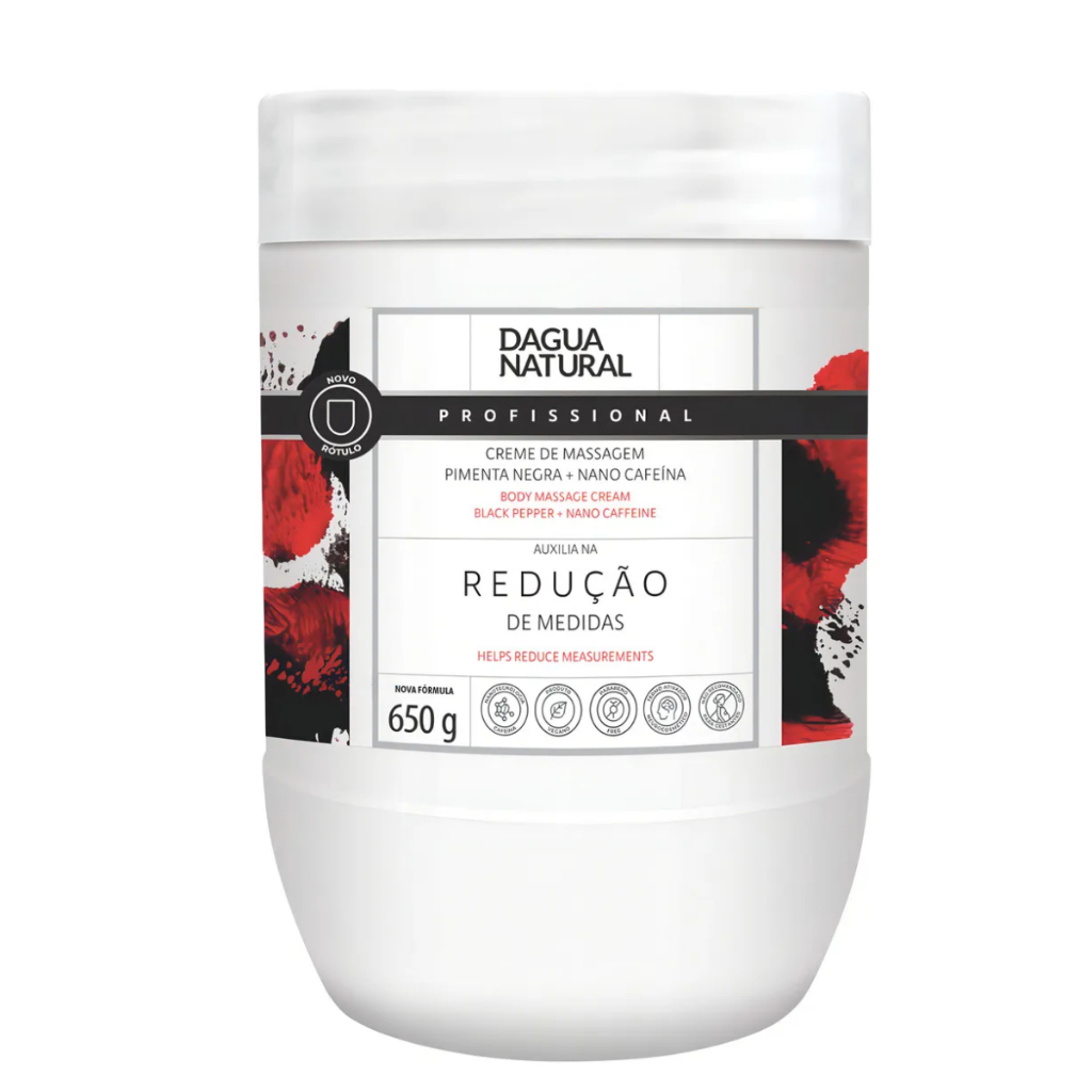 Creme Massagem Pimenta Negra Reduz Medida Celulite 650g