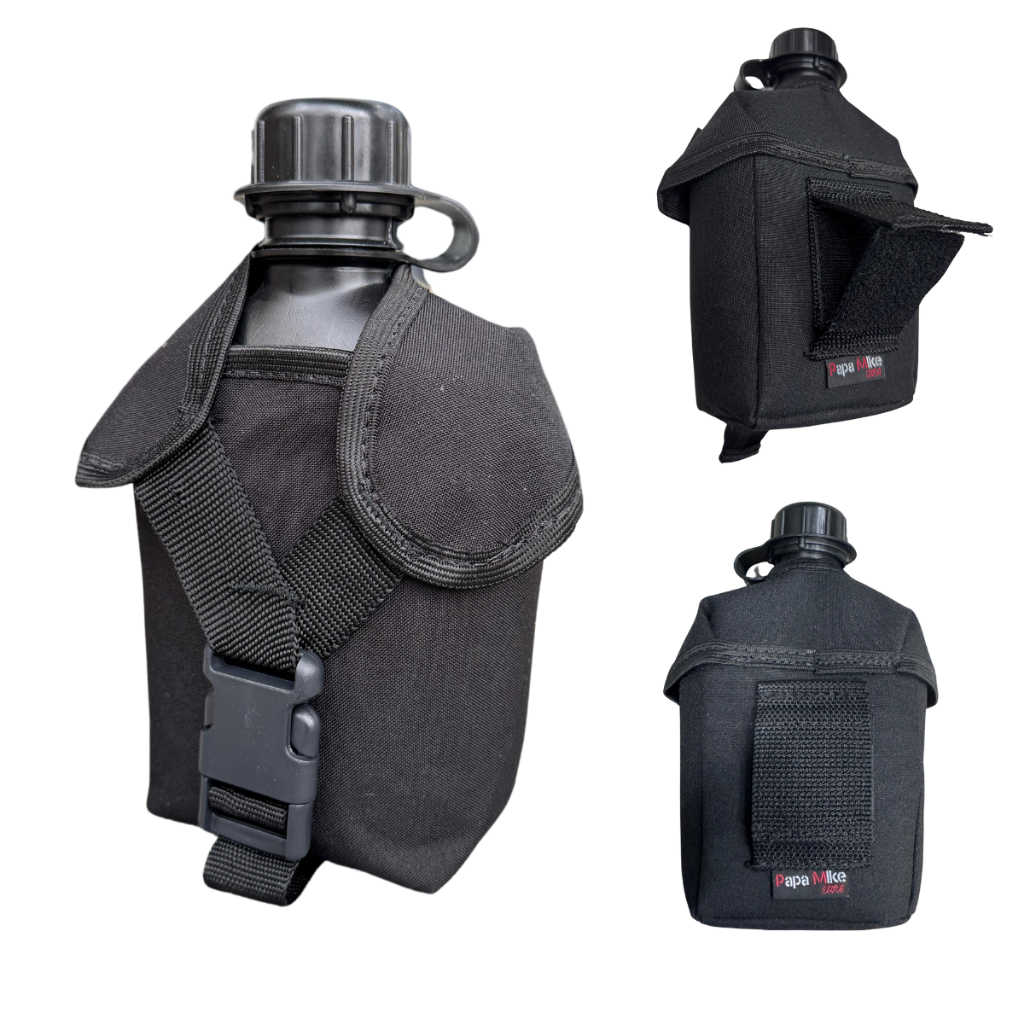 KIT CANTIL MILITAR 900 ML COM PORTA CANTIL SOLTURA RAPIDA VELCRO CURSO TÁTICO