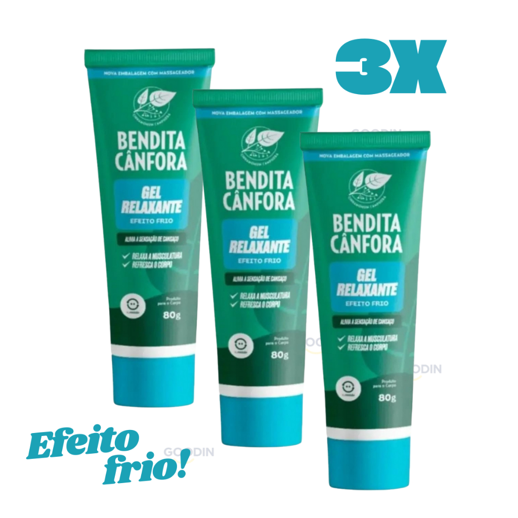 Gel Relaxante Bendita Cânfora 80g – Alívio Imediato para Dores e Tensões Musculares em Oferta na Shopee