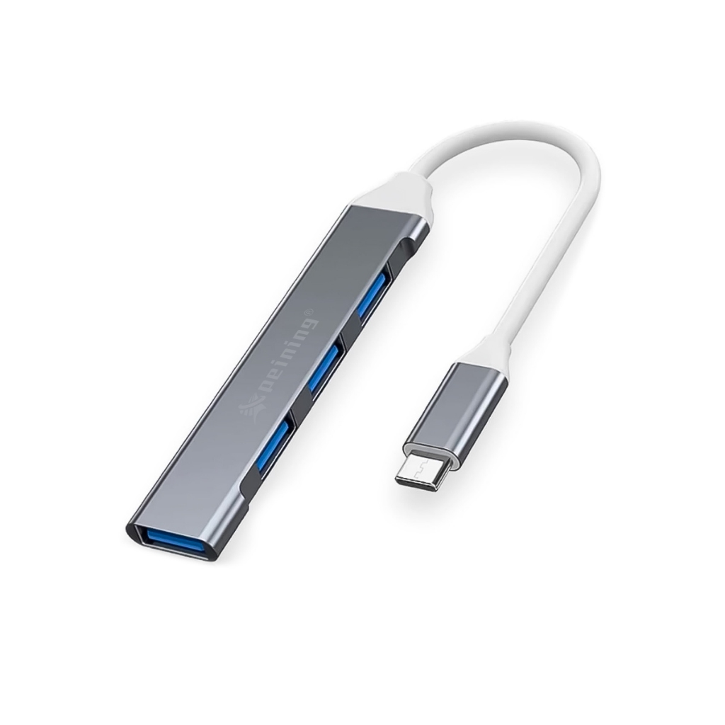 Hub 4 Portas Adaptador USB USB C 3.0 OGT Carga Dados TurboFast Teclados, Mouses, Pen Drive Controle
