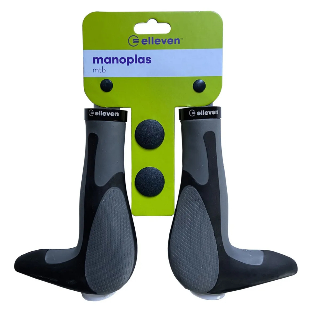 MANOPLA ERGONÔMICA COM BAR END ELLEVE SOFT CINZA