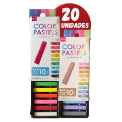 Giz Pastel Seco até 20 Cores Florescente Colorir Pintar Cabelo Temporário Lavável Biscuit