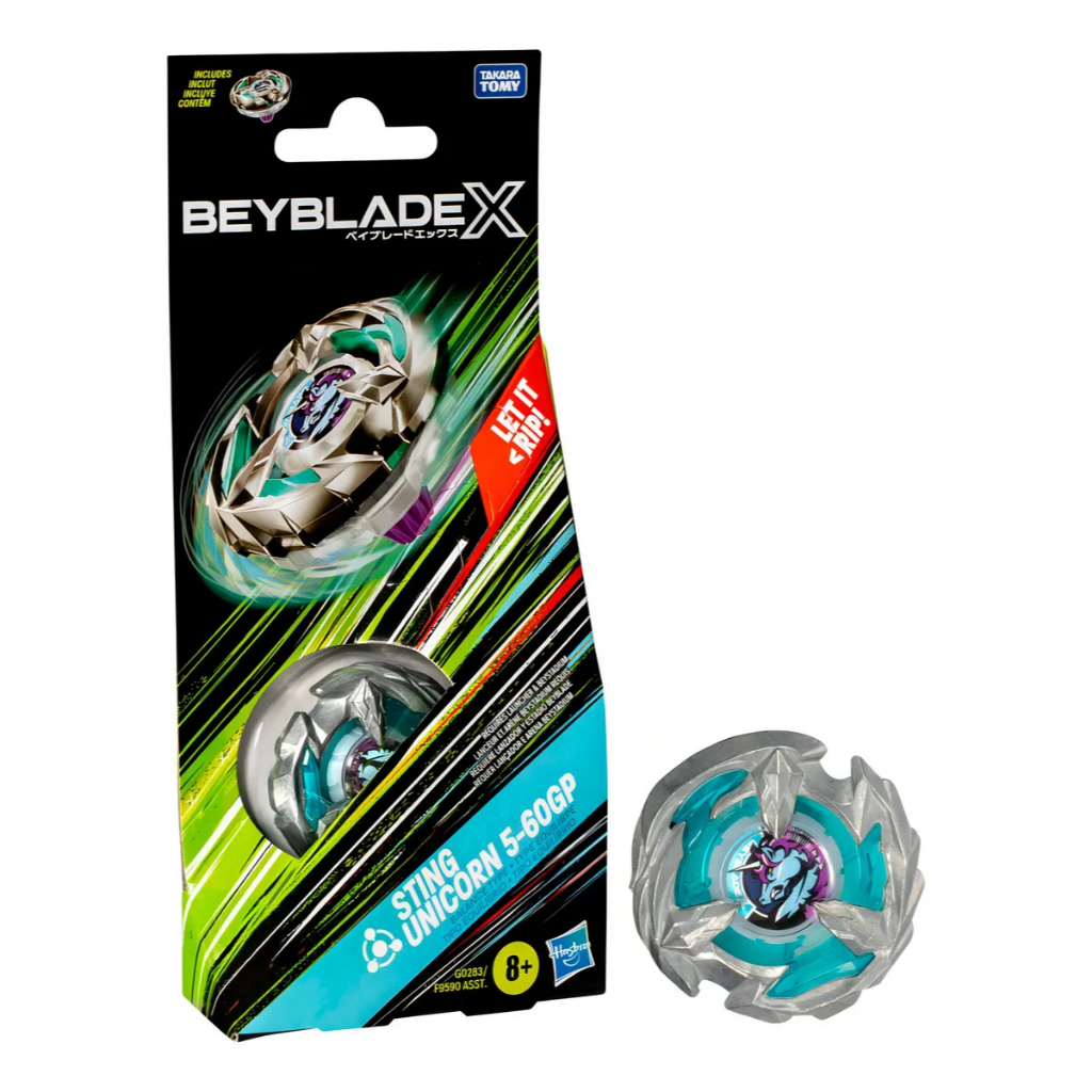 Brinquedo Beyblade Pião Bb Burst Sting Unicorn 5-60gp - Hasbro G0283
