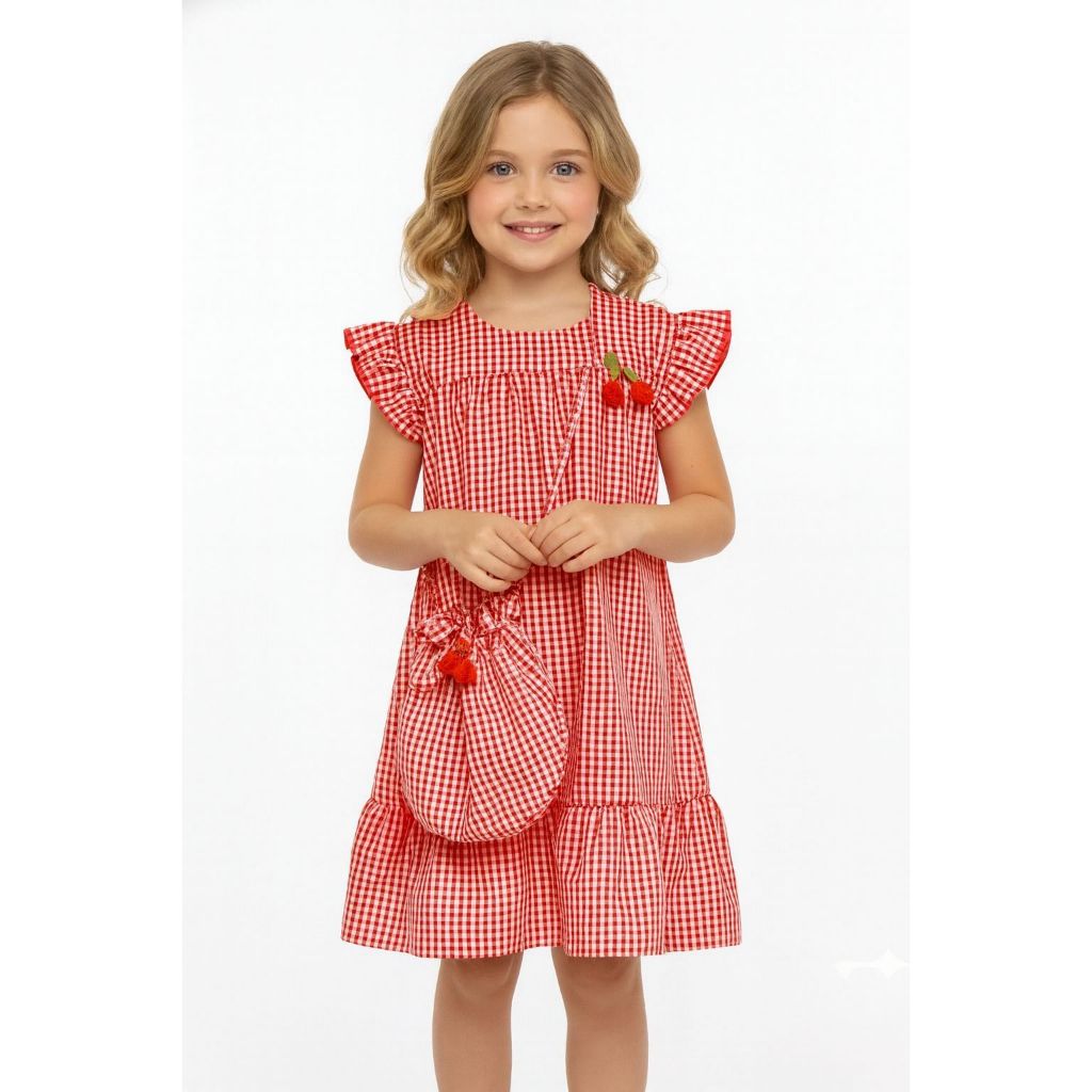 Vestido Infantil Menina Princesa Luxo Lançamento Com Bolsa em Oferta na Shopee